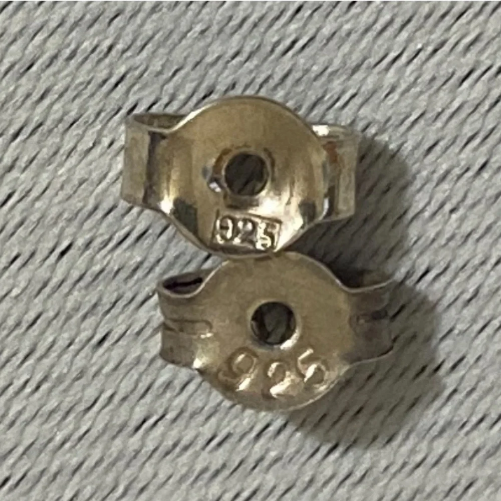 925 Sterling Silver Dolphin Earrings w CZs